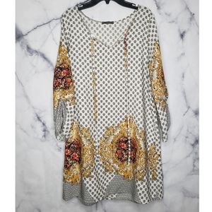 West Kei boho lightweight printed tunic dress